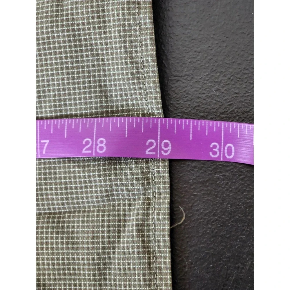 The North Face Tekware Technology Shirt Mens Medium Green Button Up Short Sleeve
